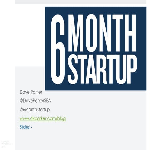 6 Month Startup Month 2 Seattle  