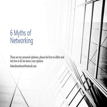 6 Myths of Networking