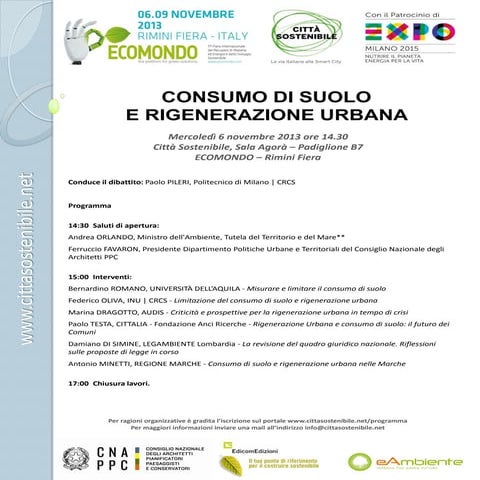 Consumo di suolo e rigenerazione urbana