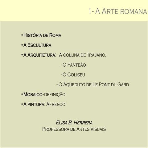6o. ano   a arte romana