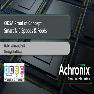ODSA Proof of Concept SmartNIC Speeds & Feeds