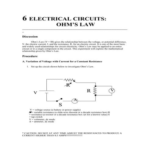 6 ohm's law