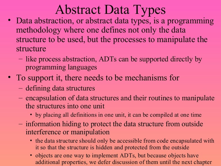 Abstract Data Types