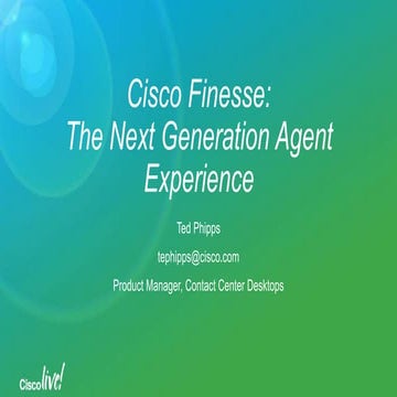 DEVNET-1130	Cisco Finesse API's