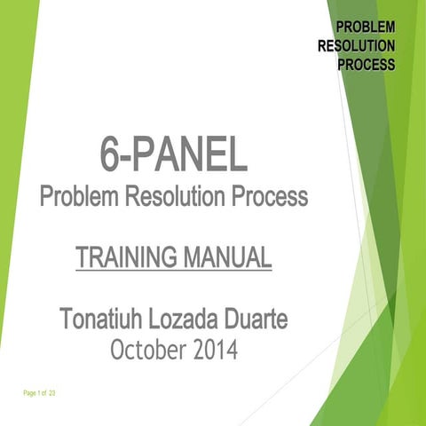 6 panel manual training guide by Tonatiuh Lozada Duarte an excellent method o...