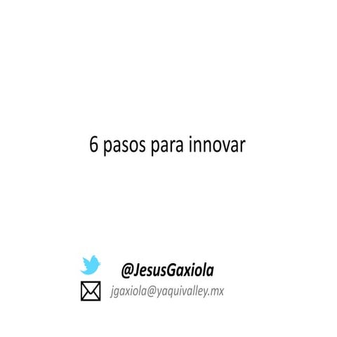 6 pasos para innovar