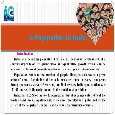 6 population in india