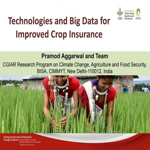 Pramod Aggarwal: Technologies and big data for improved crop insurance