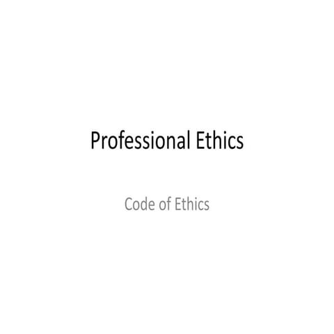 6 professional ethics