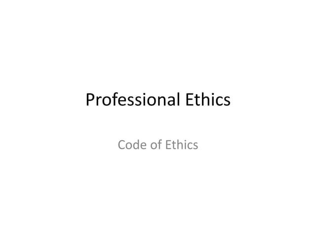 6 professional ethics