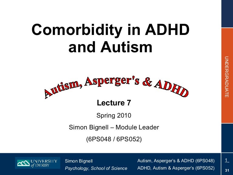Topic 7 Comorbidity in ADHD and Autism 2010