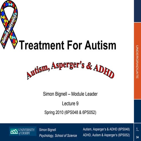 Topic 9 - Treatment For Autism 2010