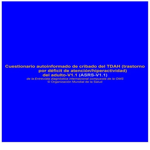 Cribado TDAH