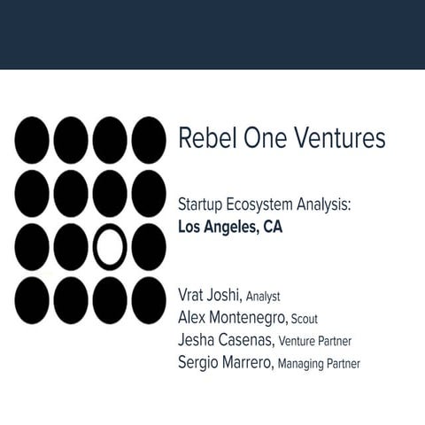 Los Angels VC & Startup Ecosystem - RBL1 - Rebel One Research