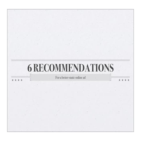 6 Recommendations For Static Banner Ads