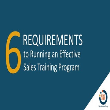 How to Ensure Sales Training Success