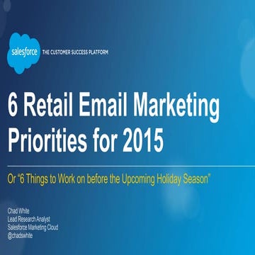 6 Retail Email Marketing Priorities for 2015