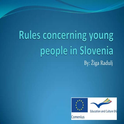 Rules concerning young people in slovenia