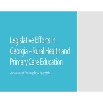 Rural Health: A Chapter Focus