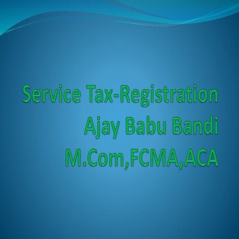 6 service tax registration