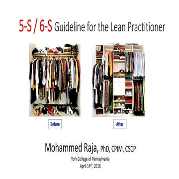 6 s – guideline for the lean practitioner