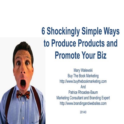 6 Shockingly Simple Ways to Produce Products and Promote Your Biz!