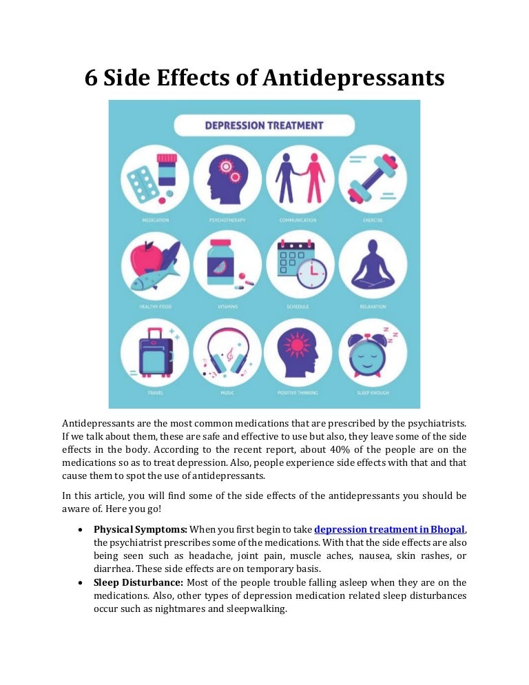 6 Side Effects of Antidepressants