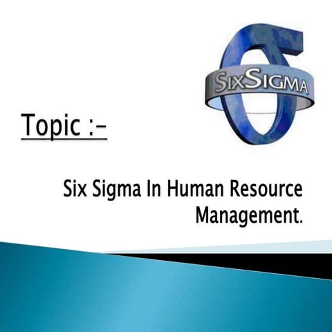 6 sigma in HRM 