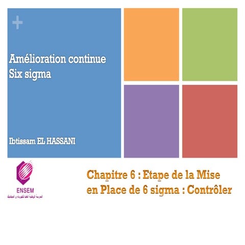 6sigma  - chapitre 6-7 : Contrôler et Standardiser