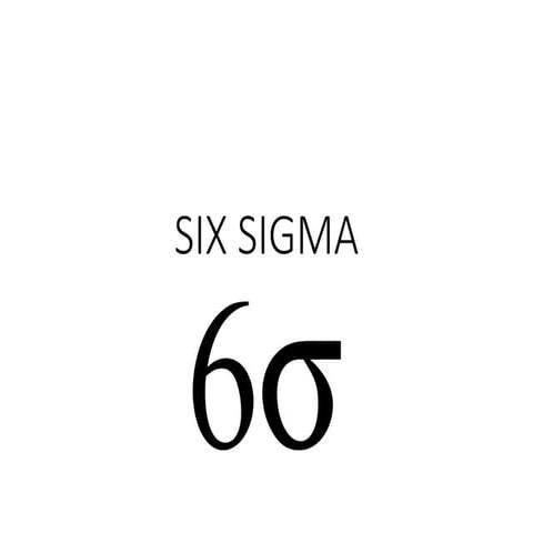 PPT on six sigma