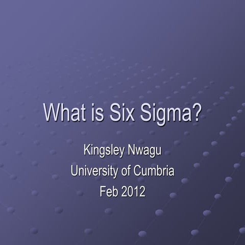 6 sigma what is it