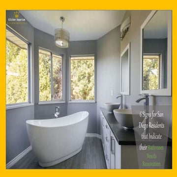 6 Signs for San Diego Residents that Indicate their Bathroom Needs renovation