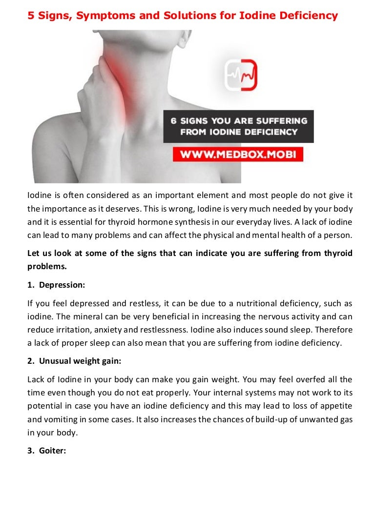 6 signs you are suffering from iodine deficiency