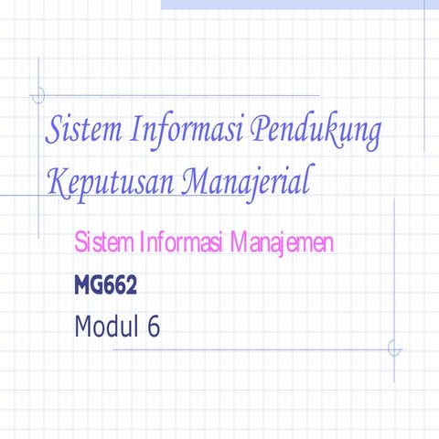 6 sistem informasi pendukung keputusan