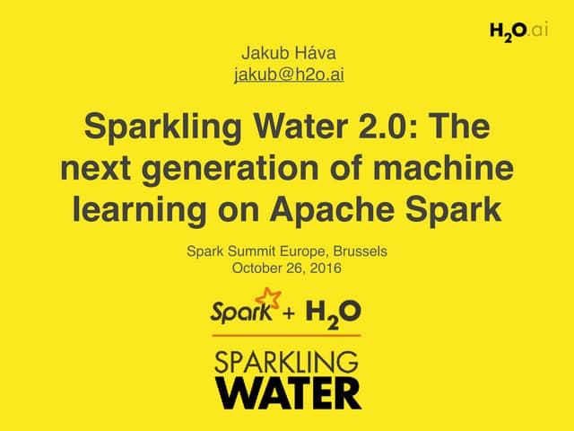 Spark Summit EU talk by Jakub Hava