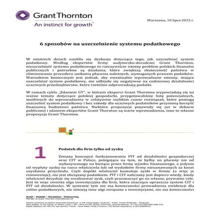 6 sposobów na uszczelnienie systemu podatkowego 