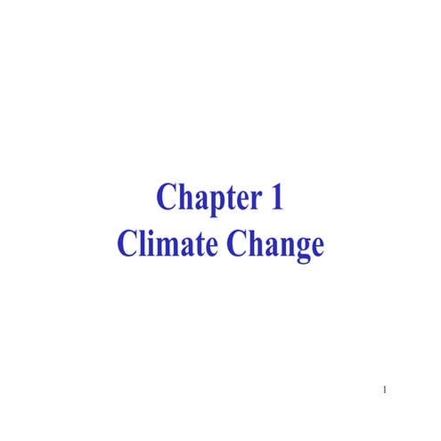 Introduction to Climate Change