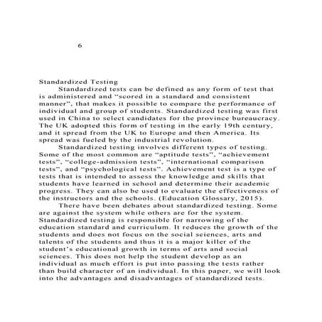 6Standardized TestingStandardized tests can be defi.docx