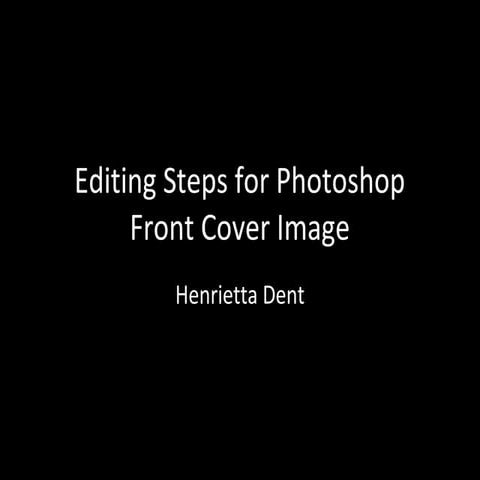 6 steps for photoshop image front cover