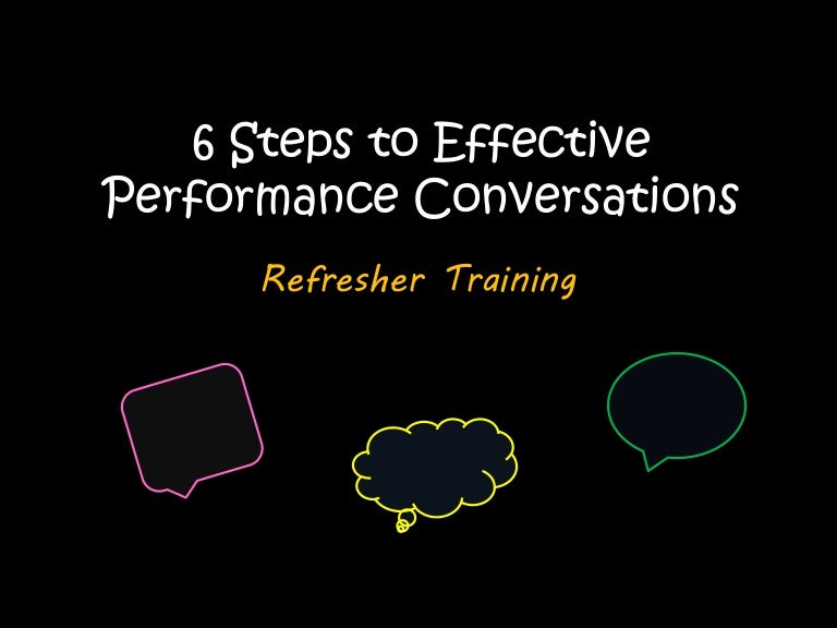 6 Steps to Effective Performance Conversations