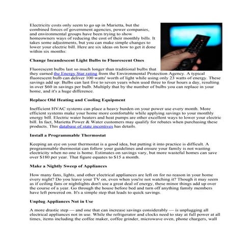 6 steps to lower your electric bill