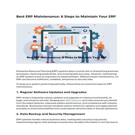 Best ERP Maintenance: 6 Steps to Maintain Your ERP