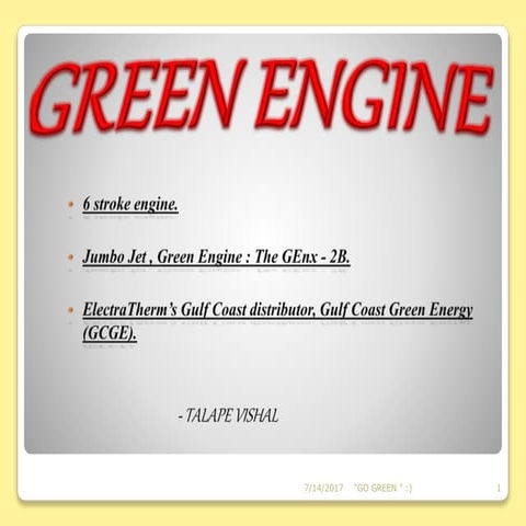 Six Stroke Engine | PPTX