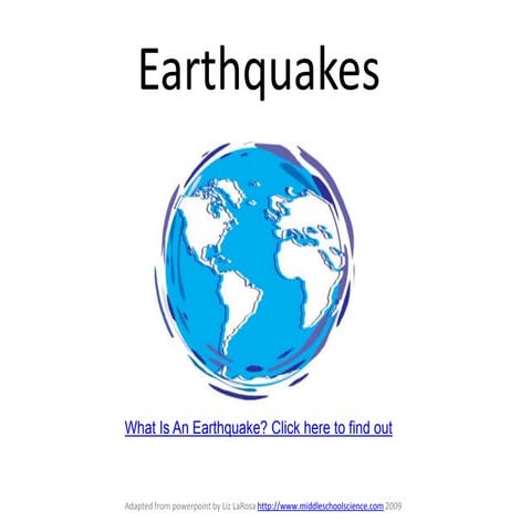 Earthquakes ppt for class