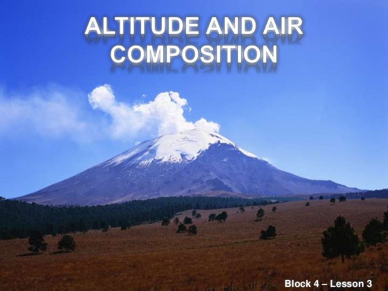 6th block 4 Altitude and Air Composition