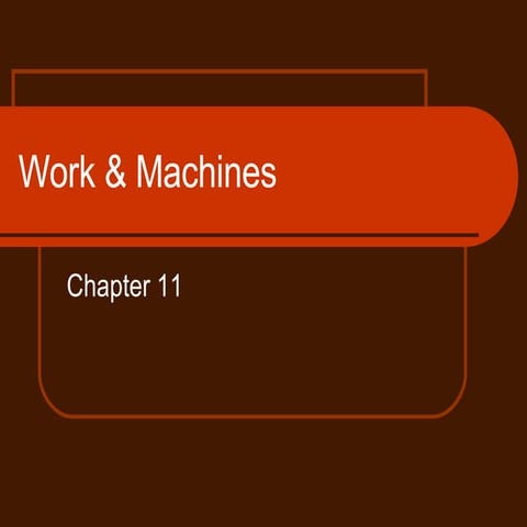 Work & Machines | PPTX
