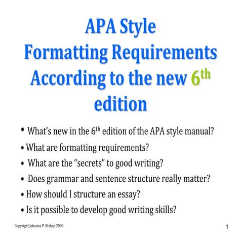 6th ed APA Style Manual