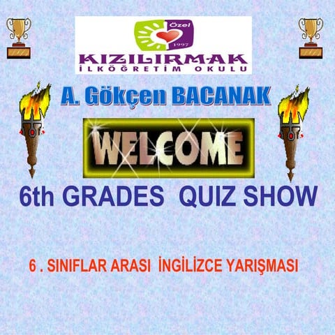 6th Grade English Quiz Show