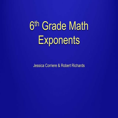6th grade math exponents