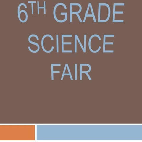 6th grade science fair